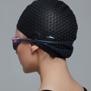 成人泡泡矽膠泳帽 (長髮適用)-黑 (8709290001)