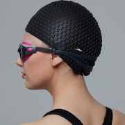 成人泡泡矽膠泳帽 (長髮適用)-黑 (8709290001)