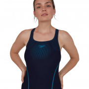 女士基礎訓練連身泳衣 - 深藍/藍 (812347D737)