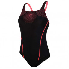 女士基礎訓練連身泳衣 - 黑/紅 (812347B023)