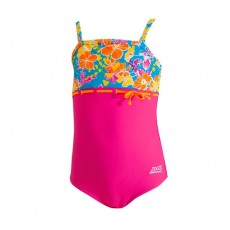 兒童熱情海洋風連身泳衣-粉紅/藍 (5046150)