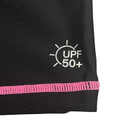 兒童 ESSENTIAL 防曬上衣 UPF50+ - 黑/熒光粉紅 (WS-375TPK)