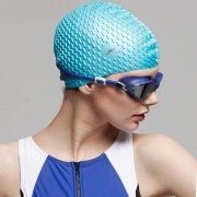 成人泡泡矽膠泳帽 (長髮適用)-湖水藍 (8709290309)