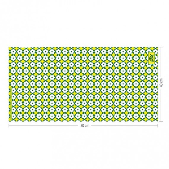 韓國製造微纖維毛巾 (80cm × 40cm)-碎花綠 (RTW06S)